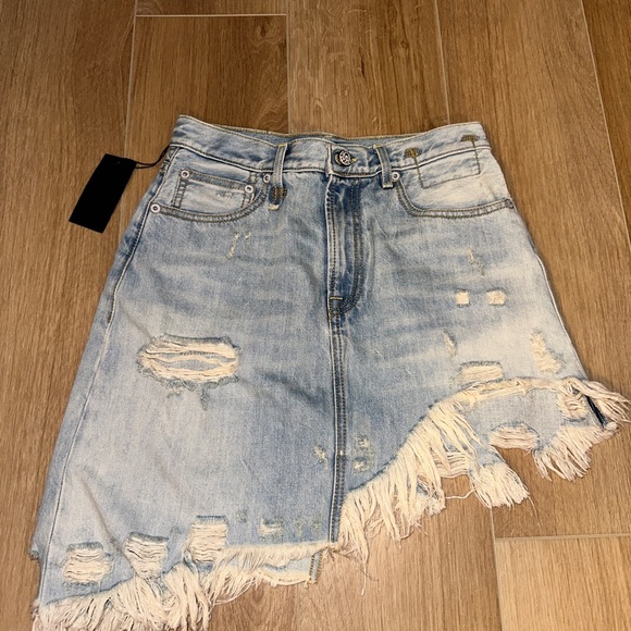 Brand New - R13 Asymmetrical Denim Skirts - Picture 8 of 12